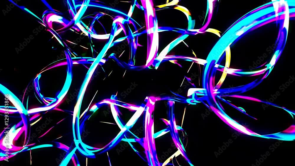 Poster abstract background with glowing lines