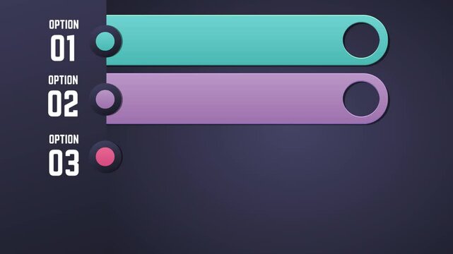Infographic bars animation video for presentation in gradient style vector