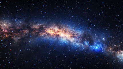Naklejka premium Milky Way galaxy, cosmic dust, space exploration, starscape, background for science