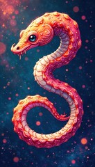 Obraz premium Continuous line drawing of squid, elegant curves , squid, sea creature