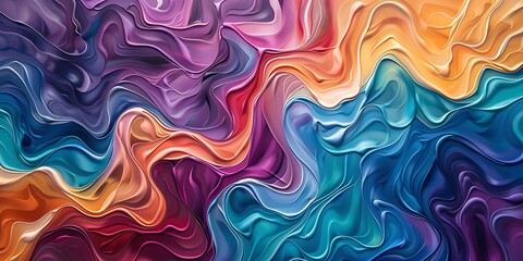 Vibrant Color Texture with Hand-Drawn Oil Painting on Canvas, Showcasing Rich Brushstrokes, Bold Hues, and Artistic Depth for a Dynamic Abstract Composition