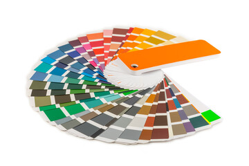 Color palette isolated on white background. Color palette guide. paper catalog of rainbow color....