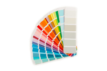 Color palette isolated on white background. Color palette guide. paper catalog of rainbow color....