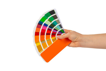 Color palette isolated on white background. Color palette guide. paper catalog of rainbow color....