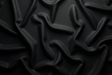 Fototapeta premium Solid black cloth backdrop, wrinkle-free surface, curtain, seamless, uniform