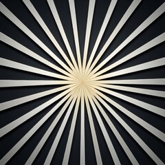 Abstract radial pattern with light beams on dark background