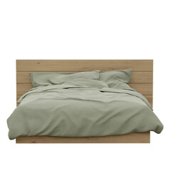 Pillows on a bed with isolated background