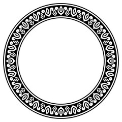 Vintage ornamental frame and border design with ethnic pattern.