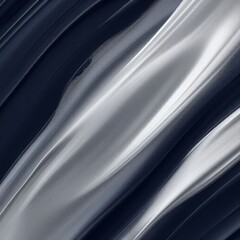 Fototapeta premium Abstract silk-like waves in dark blue and silver tones