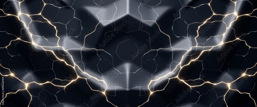 Poster electric lightning pattern on dark abstract background
