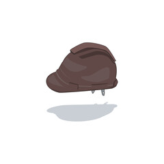 Brown safety helmet for welders and heat workers. Designed for high-temperature environments, ensuring protection against heat, sparks, and impacts in industrial and construction settings.