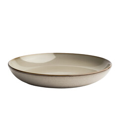 Elegant Light Beige and Brown Oval Serving Dish
