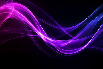 High speed technology Dynamic digital curve purple, dark background.