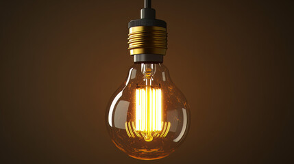 Retro light bulb lamp. Vintage edison filament vector. Realistic electric led glass incandescent design with yellow glow hang on wire. 3d different saving power technology for trendy loft interior