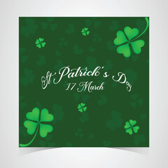 St Patrick's Day happy Irish holiday vector illustration. Saint Patrick's Day, vector web banner design. Happy Saint Patrick's day banner.