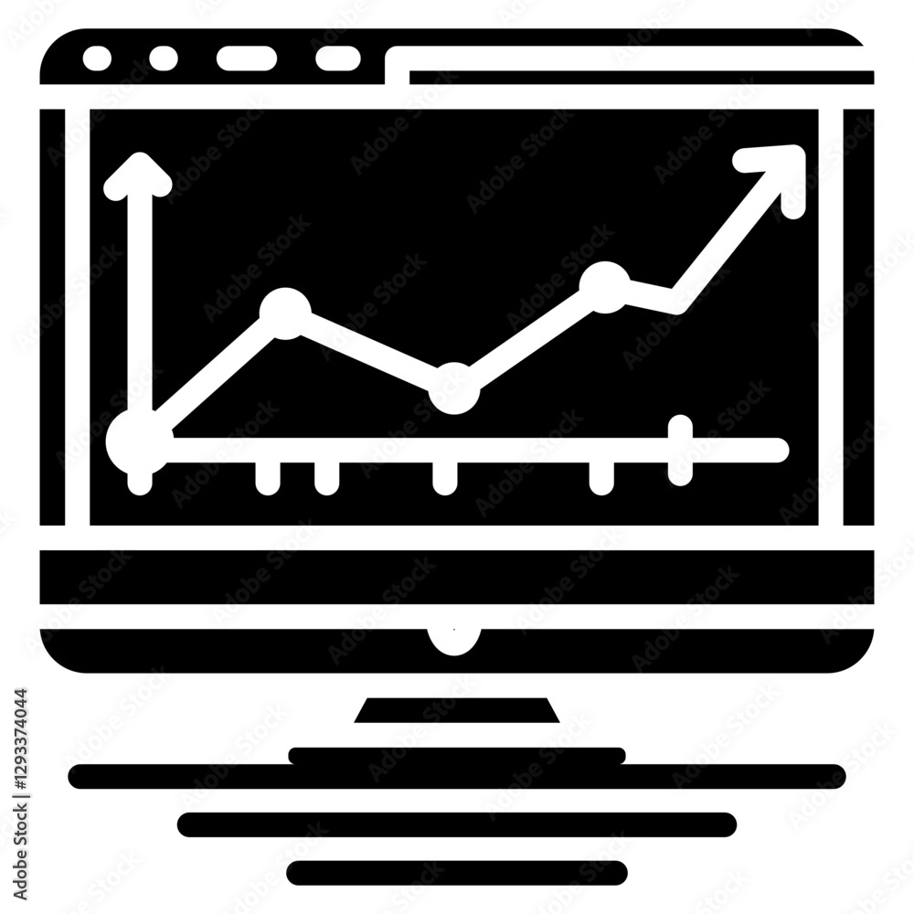 Poster performance metrics vector icon