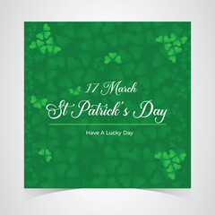 St Patrick's Day happy Irish holiday vector illustration. Saint Patrick's Day, vector web banner design. Happy Saint Patrick's day banner.