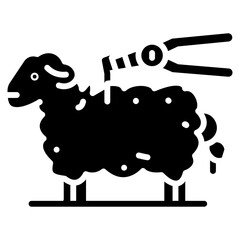 Sheep Shearing Vector Icon