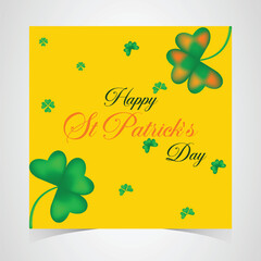 St Patrick's Day happy Irish holiday vector illustration. Saint Patrick's Day, vector web banner design. Happy Saint Patrick's day banner.