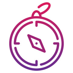 Compass Gradient Icon