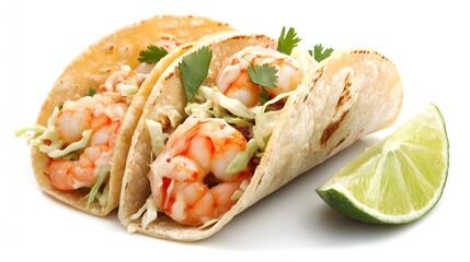Delicious Shrimp Tacos with Cabbage and Lime