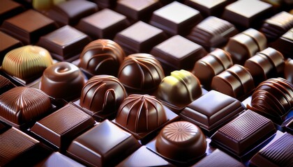 Obraz premium Colorful chocolates bring joy to any table. 