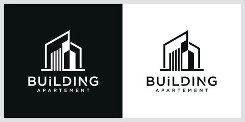Fototapeta premium Building logo design architecture inspiration, Vector illustration