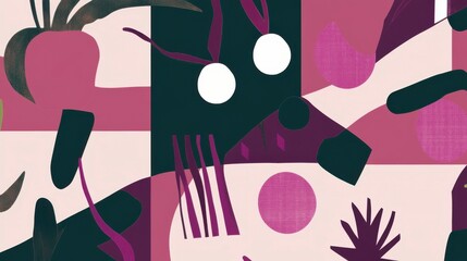 Abstract Geometric Shapes Art Print - Vibrant Colors and Unique Design