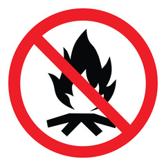 Prohibition sign - No campfire