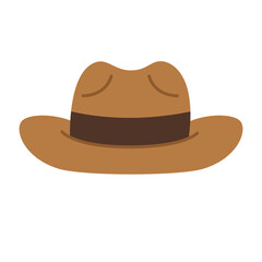 Cowboy hat flat vector illustration icon, cowboy hat clip art, clip art cowboy hat