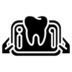 Dental Mouth Tray Vector Icon