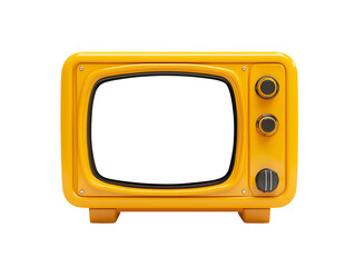 Retro Orange Television Set Mockup for Vintage Design