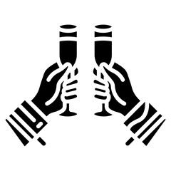 Wedding Toast Vector Icon