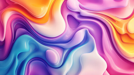 Holographic abstract blur spot. Vector 3d chameleon y2k aura shape gradient texture. Soft geometric blend graphic design isolated set. Pastel fluid paint colorful blurry dynamic brush stroke glow