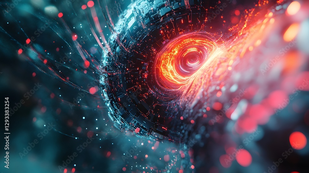 Poster neural circuits and a cyber brain in circuit within a quantum computing system, science background
