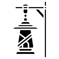 Village Lantern Vector Icon