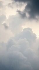 Sky filled with soft clouds and light hues creates a calm and soothing mobile wallpaper background for any phone