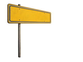 blank yellow road sign isolated on a white background png
