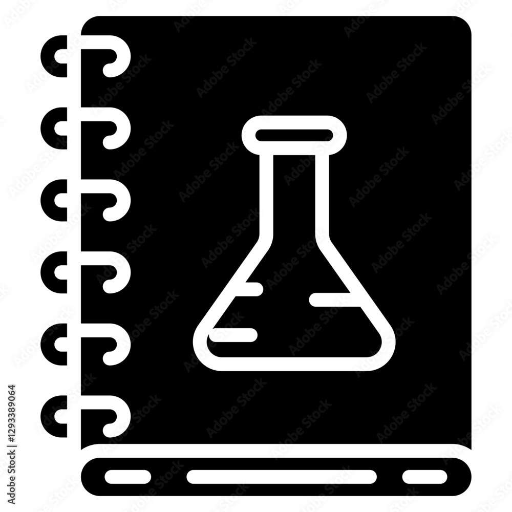 Poster lab notebook vector icon