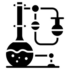 Distillation Apparatus Vector Icon