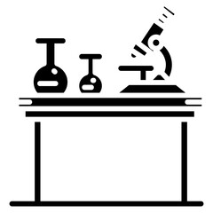 Laboratory Bench Vector Icon