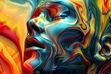 Obraz premium the 3D concept featuring a man.