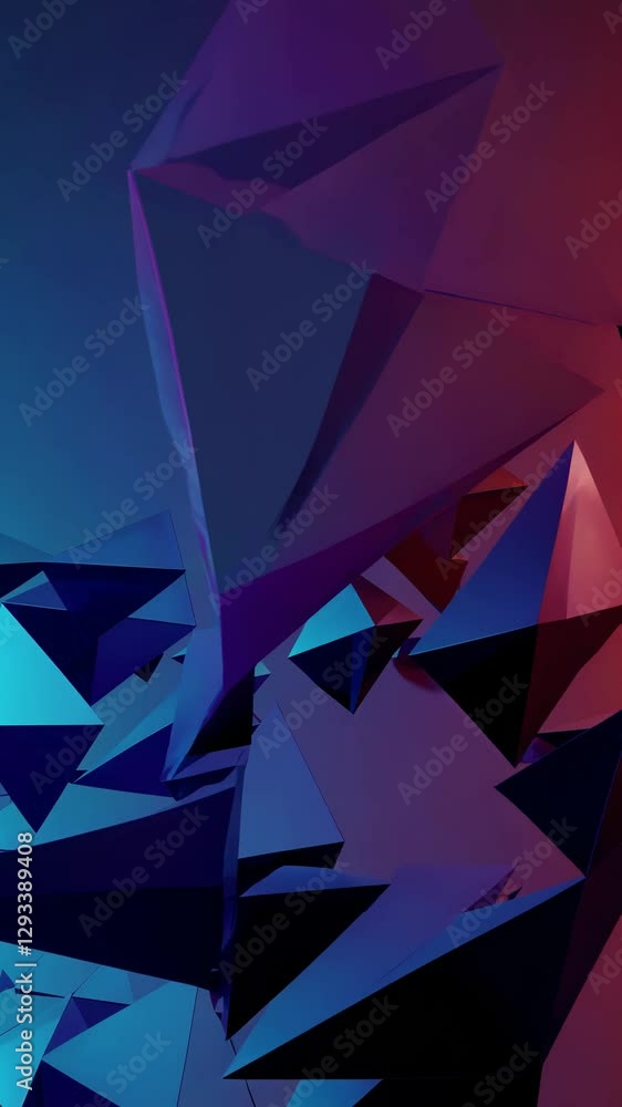 Poster abstract background with triangles