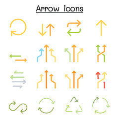 Arrow icon set vector illustration graphic design