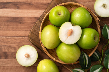 Fresh juicy delicious Taiwanese Milk Indian Jujube fruit.