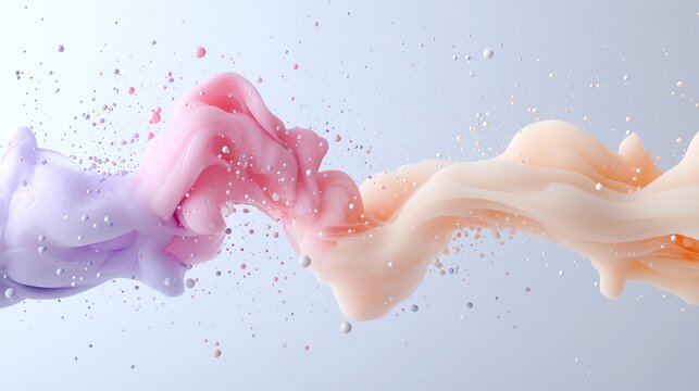 Dynamic swirls of pastel colors blending in abstract design with hints of texture and motion.