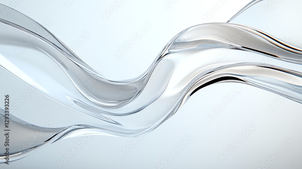 Aufkleber elegant abstract glass curves create a fluid and dynamic visual, perfect for backgrounds and modern 