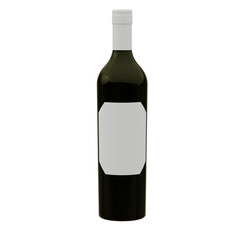 Blank White Wine Bottle