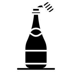 Champagne Bottle Vector Icon