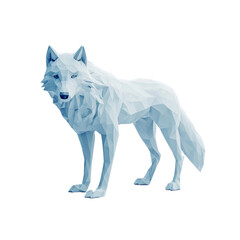 3d wolf
white background